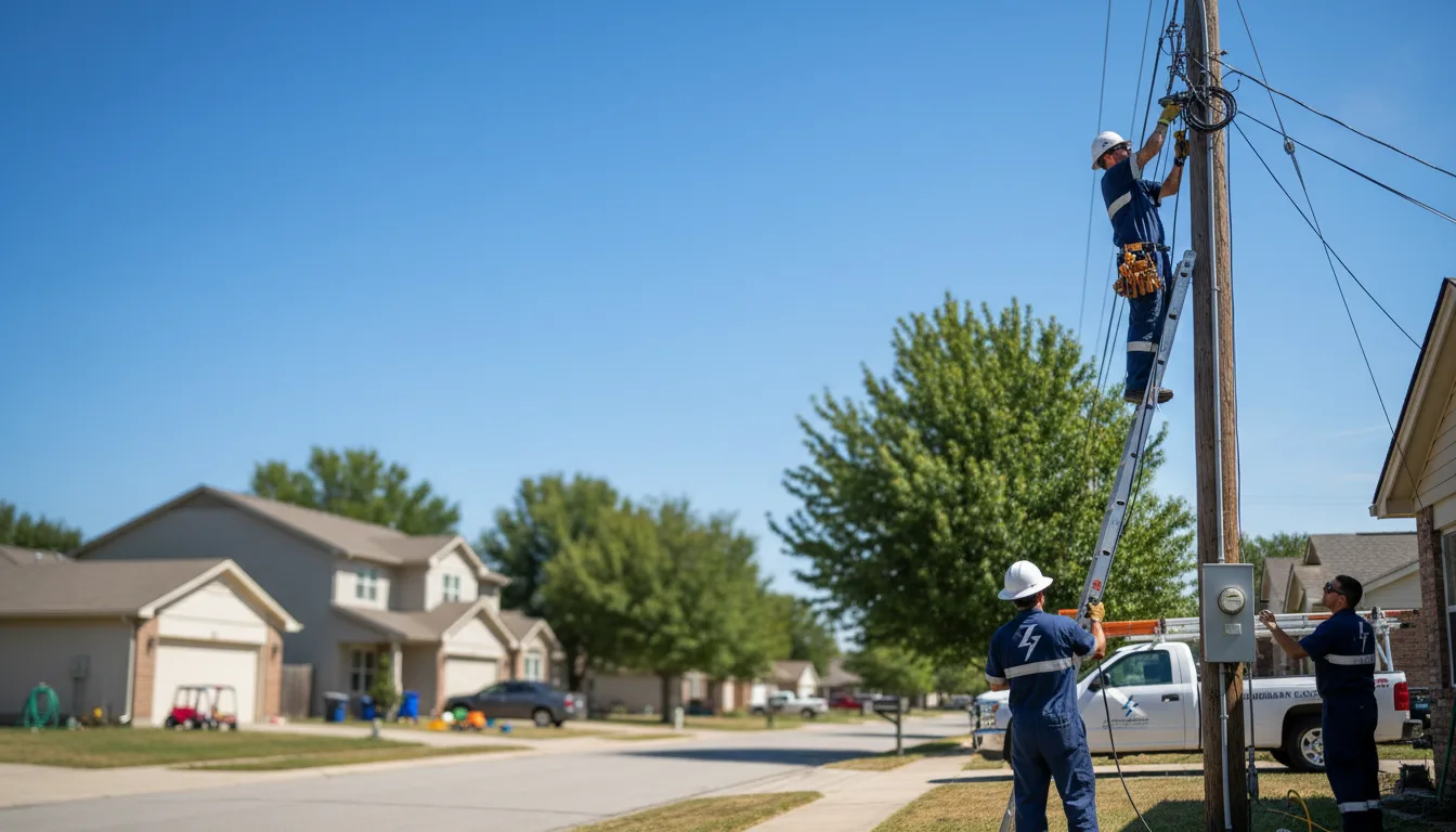 Residential electrician providing installation services in Fruitvale, TX